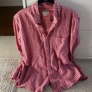 J.Crew Gingham red shirt